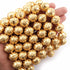 1 Strand 24k Gold Plated Designer Copper Casting Round Ball Beads - Jewelry - 18mmx16mm 8 Inches GPC851
