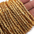 2 Strands 24k Gold Plated Designer Copper Casting Fancy Tube Beads - 5mmx5mm - Jewelry - 7.5 Inches GPC744