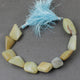 1 Strand Milky Aquamarine Smooth Briolettes - Center Drill Tumble Beads 15mmx13mm-25mmx12mm 8 Inches br839 - Tucson Beads