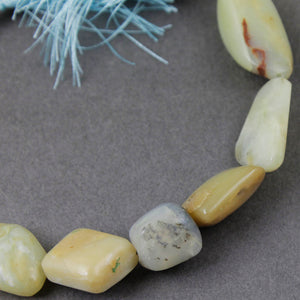 1 Strand Milky Aquamarine Smooth Briolettes - Center Drill Tumble Beads 15mmx13mm-25mmx12mm 8 Inches br839 - Tucson Beads