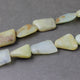 1 Strand Milky Aquamarine Smooth Briolettes - Center Drill Tumble Beads 11mmx7mm-14mmx9mm 8 Inches br004 - Tucson Beads