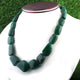 1 Strand AAA Quality Emerald Smooth Assorted beads Ready To Wear Necklace - Emerald Oval Beads 18mmx12mm-33mmx26mm 16 Inch BR2072 - Tucson Beads