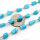 1 Feet Turquoise Nuggets Shape  8mmx6mm-10mmx7mm 24k Gold Plated Rosary Beaded Chain - wire wrapped chain SC257 - Tucson Beads