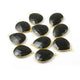 5 Pcs Black Onyx Faceted Pear Drop 24k Gold Plated Single Bail Pendant - 32mmX23mm PC257 - Tucson Beads