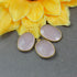 4 Pcs Rose Quartz 24k Gold Plated Oval Shape Single Bail Pendant - Rose Quartz Pendant 26mmx17mm PC360