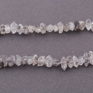 1 Strand AAA++ Quality Herkimer Diamond Quartz Nuggets, 3mmx4mm-14mmx5mm Center Drilled Beads - Herkimer Rough Stone BR1656 - Tucson Beads