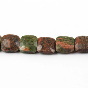 1 Strand Unakite Faceted Chicklet Beads- Faceted Chicklet Briolettes - 7mm-10mm 8 Inches BR1821 - Tucson Beads