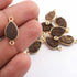 10 Pcs Mystic Brown Druzy Druzzy Drusy Charm Bezel 925 Sterling Vermeil Pear Connector 20mmX9mm-20mmx10mm SS677