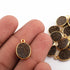18 Pcs Mystic Black Druzy Druzzy Drusy Bezel 925 sterling Vermeil Oval Shape Single Bail Pendant - 14mmx10mm-16mmx10mm SS670