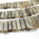 1 Strand Golden Rutile smooth Rectangle Briolettes  - Smooth Baguette Briolettes 15mmx7mm -48mmx7mm 9 Inches BR2282 - Tucson Beads