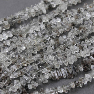 1 Full Strand Herkimer Diamond Faceted Nuggets Briolettes - Raw Diamond Beads 7mmx5mm-8mmx5mm 16 Inch BR2322 - Tucson Beads