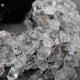 1 Strand Herkimer Diamond Faceted Front Side Drill Briolettes - Raw Diamond Beads 14mmx12mm-22mmx10mm 13 Inches br2359 - Tucson Beads