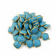 10 Pcs Turquoise 925 Sterling Vermeil Faceted Cushion Single Bail Pendant - 20mmx17mm SS729 - Tucson Beads