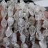 1 Strand New Herkimer Diamond Faceted Front Side Drill Briolettes - Raw Diamond Beads 13mmx10mm-22mmx12mm 14 Inches br2538