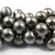 2 Strands AAA Quality Copper Brush Round Ball In Black Polished Copper 20mm 8.5 inch Strand GPC908 - Tucson Beads