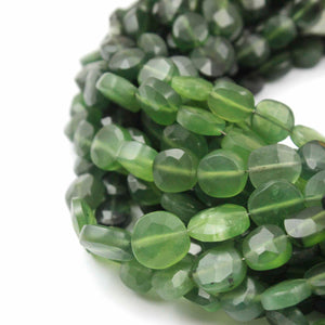 1 Strand Serpentine Faceted Coin Shape Briolettes - Coin Beads 6mm-11mm 10 Inches BR1671 - Tucson Beads
