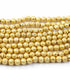 2 Strands 24k Gold Plated Copper Diamond Cut Balls Beads- 7mm-8mm  - Jewelry Making - 8 Inches GPC076