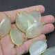 9 Pcs Green Chalcedony 24k Gold Plated Faceted Fancy Shape Double Bail Connector  40mmx20mm-41mmx22mm PC178 - Tucson Beads