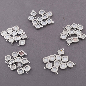 10 Pcs Mystic Druzy Pendant, Cushion Shape Pendant, 925 Silver Plated, Mystic Titanium Druzy, Bezel Pendant  11mmX8mm PC182 - Tucson Beads