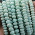1 Long Strand Russian Amazonite Faceted  Rondelles - Amazonite Faceted Round Beads 10mm-13mm 10.5Inch BR3890