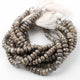 1 Strand Moonstone Silver Coated Faceted Rondelles - Roundel Beads 9mm-10mm  8 Inches BR1238 - Tucson Beads