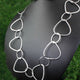 AAA Quality 5 Necklace Top Quality 3 Feet Each Silver Plated on Copper Triangle Shape with Round Circle Link Chain - Each 36 inch GPC931 - Tucson Beads