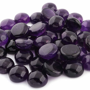 43 Pcs  Top QualityAmethyst Round Cabochon Gemstone,Purple Amethyst Gemstone,Amethyst Cabochon,Amethyst Round Cab Gemstone 14mm LGS032 - Tucson Beads