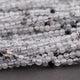 5 Strands Tourmilated Quartz Faceted Tiny Rondelles - Black Rutile  2mm 13 Inch Long RB171 - Tucson Beads