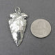 10 PCS Silver Jasper Arrowhead Fully Silver Plated Pendant -  Electroplated With Silver Edge - 44mmx23mm-56mmx26mm AR353 - Tucson Beads
