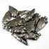 6 Pcs Black Jasper Arrowhead Fully Black Plated Pendant -  Electroplated With Black Edge -63mmx23mm-65mmx23mm AR-356