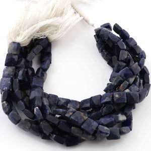 2 Strands Sodalite Faceted Chicklet Beads - Sodalite Chicklet Briolettes  6mm-11mm 8 Inches BR058 - Tucson Beads