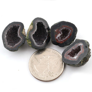 Natural Tabasco Geode Pairs -- With Sparkling Druzy Drusy Cabochon Cab Wholesale For Designer  Matching Pair #049 - Tucson Beads