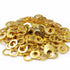 20 Pcs Copper Designer Round Charm With Big Hole - Round Charm With Big Hole in 24k Gold Plated 11mm - GPC881