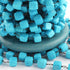 1 Foot Turquoise Cube Shape 6mm-7mm Oxidized Silver Plated Rosary Beaded Chain - wire wrapped chain SC264