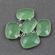 5 PCS Green Chalcedony  925 Sterling Silver Rectangle Shape Double Bail Pendant-- Green Chalcedony  Faceted Pendant 21mmx18mm SS-618 - Tucson Beads