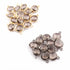10 Pcs Smoky Quartz 925 Sterling Vermeil/ Oxidized Sterling Silver Connector, Smoky Quartz Round Connector , 17mmx11mm SS688