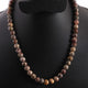Vintage Agate/ Jasper Stone Beaded Necklace - 8mm-9mm Ball Beads, 20" Long, BR2855 - Tucson Beads