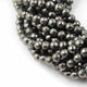 1 Strand Black Pyrite Faceted Round Ball Beads-Pyrite faceted Ball Beads 8 Inch 6mm Br4294 - Tucson Beads