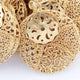 5 Pcs Designer Copper Casting Round Charm Pendant - 24k Gold Plated Round  - Copper Round With Filigree Design Pendant  52mmx46mm GPC890 - Tucson Beads