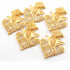 5 Pcs Designer Copper Casting Fancy Charm  - 24k Gold Plated  - Copper Fancy With Filigree Design Charm  51mmx40mm GPC891