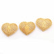 5 Pcs Designer Copper Casting Heart Charm  - 24k Gold Plated Heart  - Copper Heart With Filigree Design Charm  33mmx33mm GPC905 - Tucson Beads
