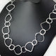 AAA Quality 2 Necklace Top Quality 3 Feet Each Silver Plated on Copper Fancy Shape with Round Circle Link Chain - Each 36 inch GPC950 - Tucson Beads