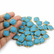 10 Pcs Turquoise 925 Sterling Vermeil Faceted Cushion Single Bail Pendant - 20mmx17mm SS729 - Tucson Beads