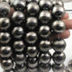 2 Strands AAA Quality Copper Brush Round Ball In Black Polished Copper 20mm 8.5 inch Strand GPC908 - Tucson Beads