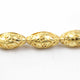 1 Strand 24k Gold Plated Designer Copper Casting Melon Beads - 14mmx29mm Melon Beads - Jewelry - 9 Inches Gpc917 - Tucson Beads