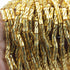 5 Strands Designer Tube Beads 24k Gold Plated Copper 13mmx4mm 8.5 inches Strand Gpc023