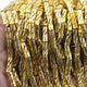 5 Strands Designer Tube Beads 24k Gold Plated Copper 13mmx4mm 8.5 inches Strand Gpc023 - Tucson Beads