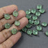 7 Pcs Green Chalcedony Faceted Oxidized Sterling Silver Connector 15mmx9mm SS749