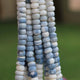 1 Strand Blue Oregon Smooth Round Beads  - Blue Opal Rondelles 8mm-9mm 16 Inches BR3725 - Tucson Beads