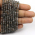4 Long Strands Grey Moonstone Faceted Rondelles - Gray Moonstone Roundelle Beads 4mm 13 Inches BR1171